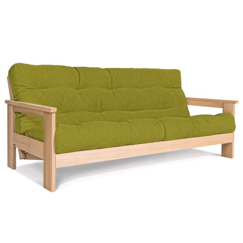 Mexico sofa bed - Barva rámu: Buk - White, Barva matrace: Red