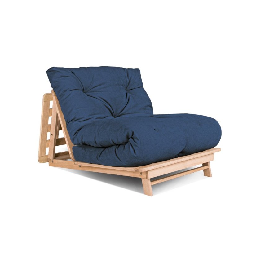 Layti 90x200 - Barva rámu: Buk - natural/čisté dřevo, Barva matrace: Grey, Typ futonu: Futon latex