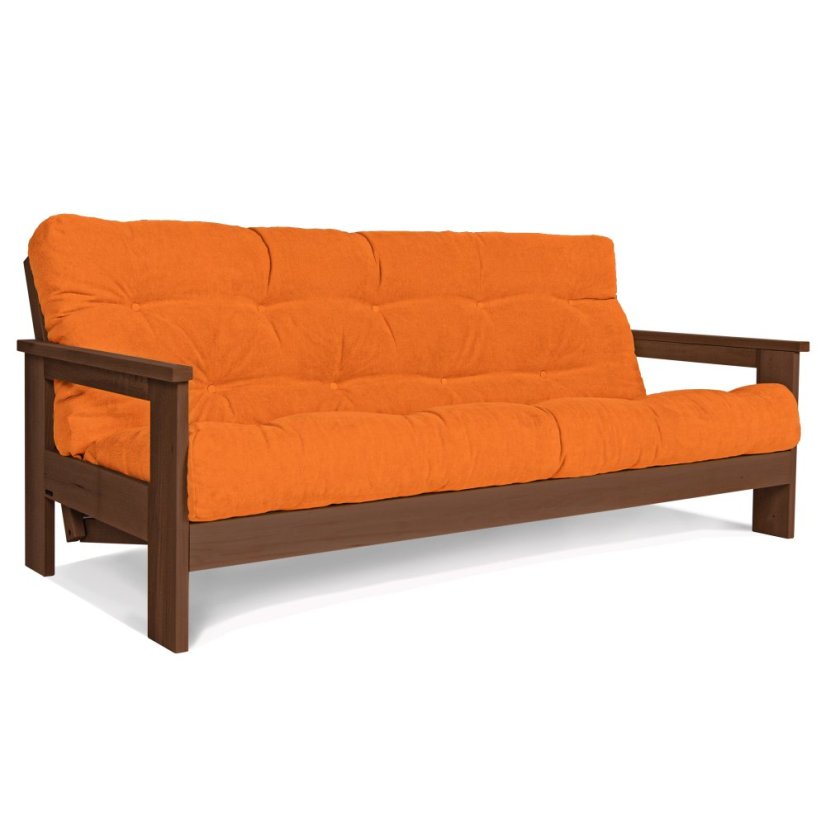 Mexico sofa bed - Barva rámu: Buk - White, Barva matrace: Red