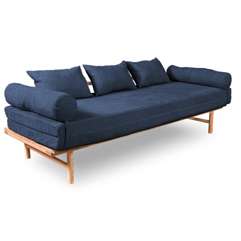 Le Mar Daybed - Barva rámu: Buk - natural/čisté dřevo, Barva matrace: Yelllow