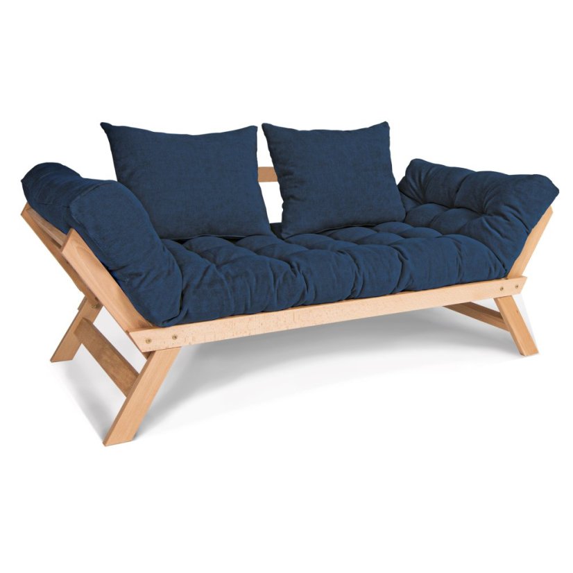Allegro sofa - Barva rámu: Buk - přírodní/lněný olej, Barva matrace: Bordeaux, Typ futonu: Futon latex