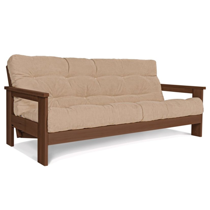 Mexico sofa bed - Barva rámu: Buk - White, Barva matrace: Red