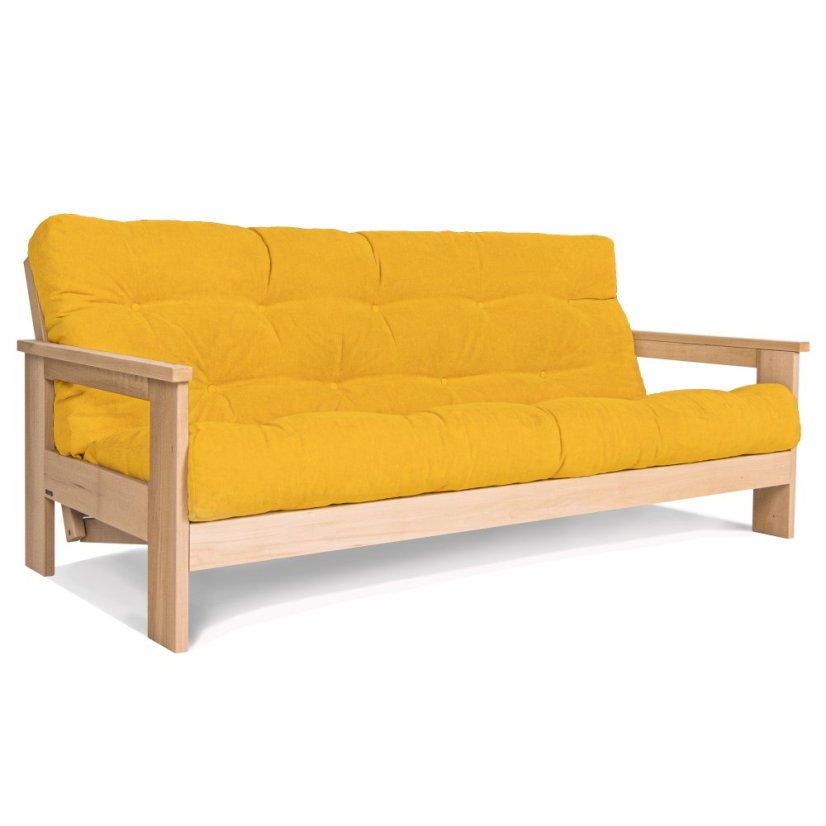 Mexico sofa bed - Barva rámu: Buk - White, Barva matrace: Red