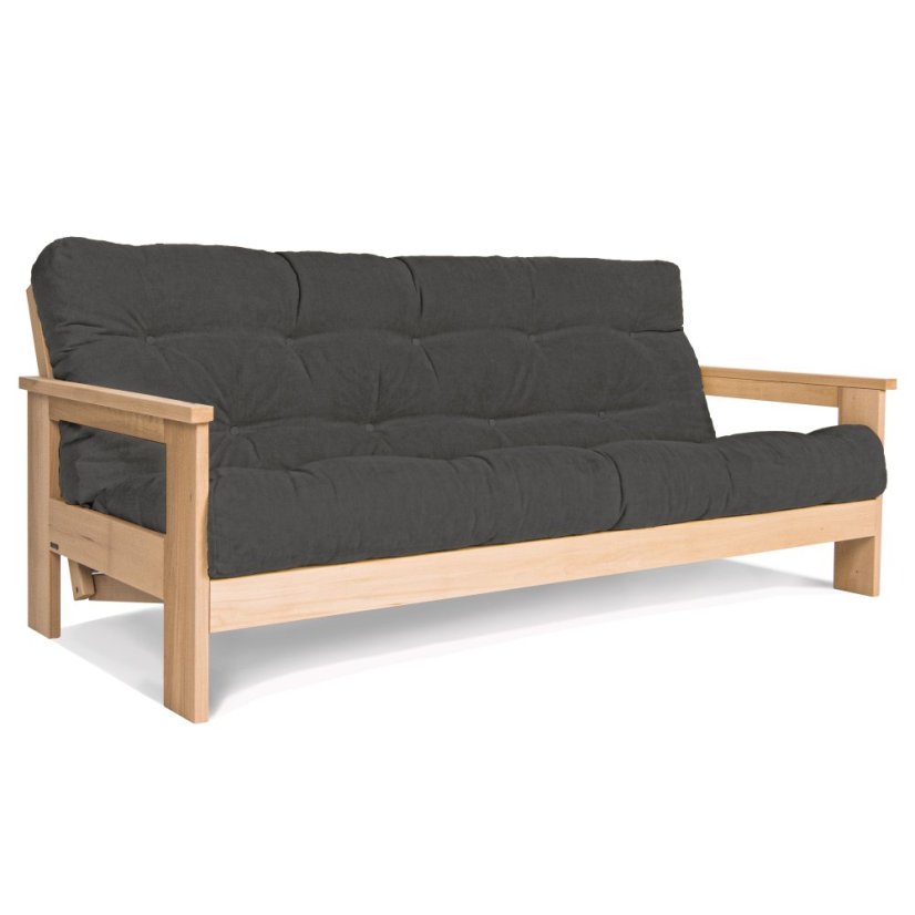 Mexico sofa bed - Barva rámu: Buk - White, Barva matrace: Red