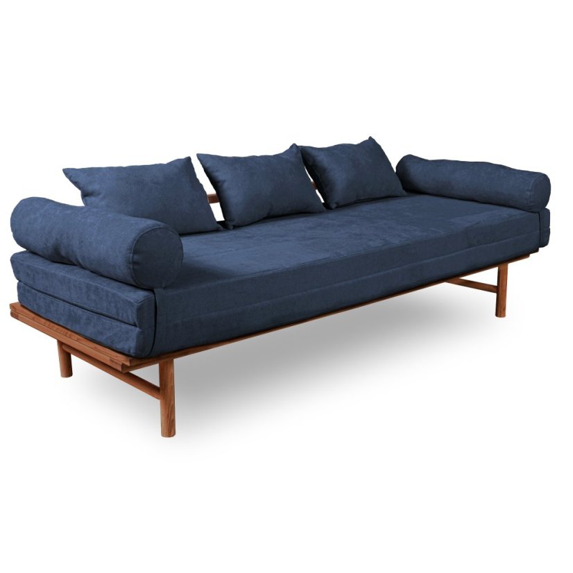 Le Mar Daybed - Barva rámu: Buk - natural/čisté dřevo, Barva matrace: Yelllow